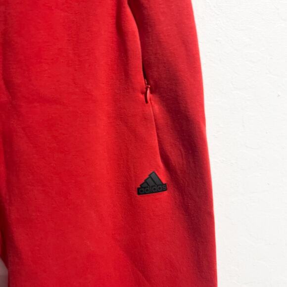Adidas Jogger Pants Sz Small ZNE Woven Pants Joggers Red High Waist Sweatpants - Picture 6 of 10